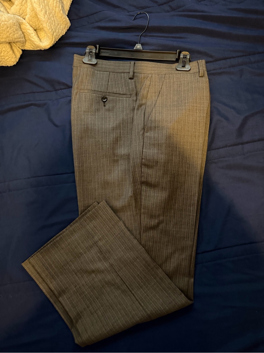 Marc Anthony Black Pinstripe Wool Dress Pants
